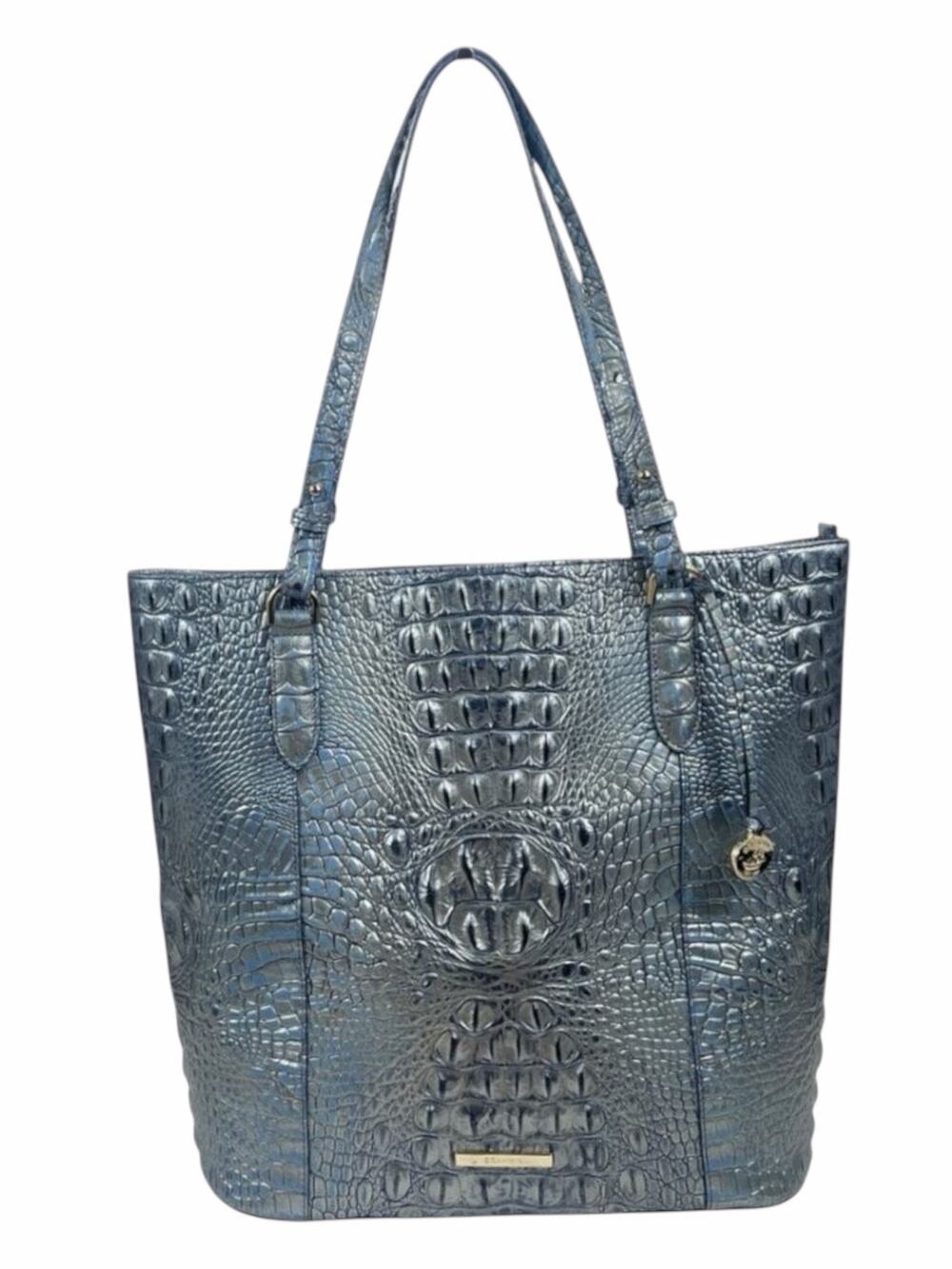 Brahmin Abigail Tote Bag Serenity Ombre Melbourne Silvery Blue Leather